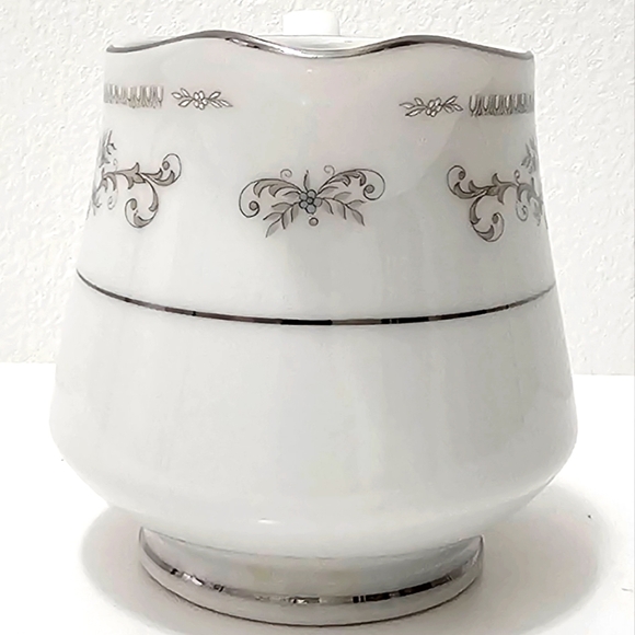 Diane by Fine China of Japan Blue Flower Scrolls - Creamer - Picture 7 of 15